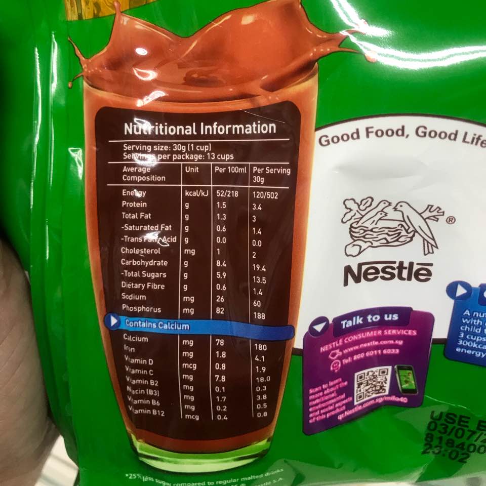 Milo Grain Nutrition Facts Besto Blog