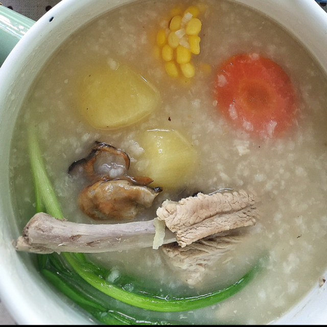 [recipes] Dried Scallop & Oyster Pork Ribs Congee + Hotpot Dinner