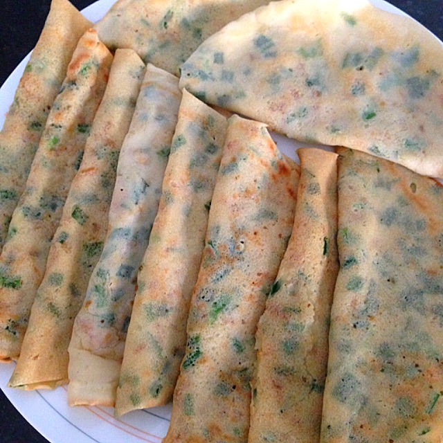 Dried Shrimp & Chives Chinese Pancakes Recipe coasterkitchen Dayre